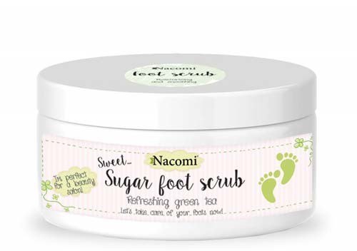 Nacomi Foot Scrub naturalny peeling do stóp zielona herbata 125 g Data ważności 31.07.2019)