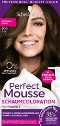 Schwarzkopf Perfect Mousse Farba 500 średni brąz