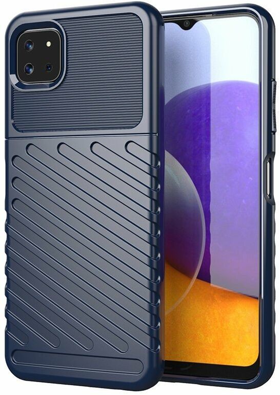 Hurtel Thunder Case elastyczne pancerne etui pokrowiec Samsung Galaxy A22 5G niebieski
