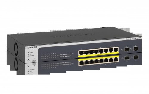 Netgear 8x 10/100/1000 ports Smart Managed Switch with PoE+ 190W, with 2 dedicated Gigabit SFP GS510TPP-100EUS