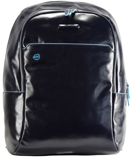 Piquadro Blue Square Plecak składany skórzany 39 cm z przegrodą na laptopa nachtblau CA3214B2-BLU2