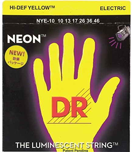 DR Neon kolorowa E gitarrensaiten, żółty NEON 10-46 JAUNE