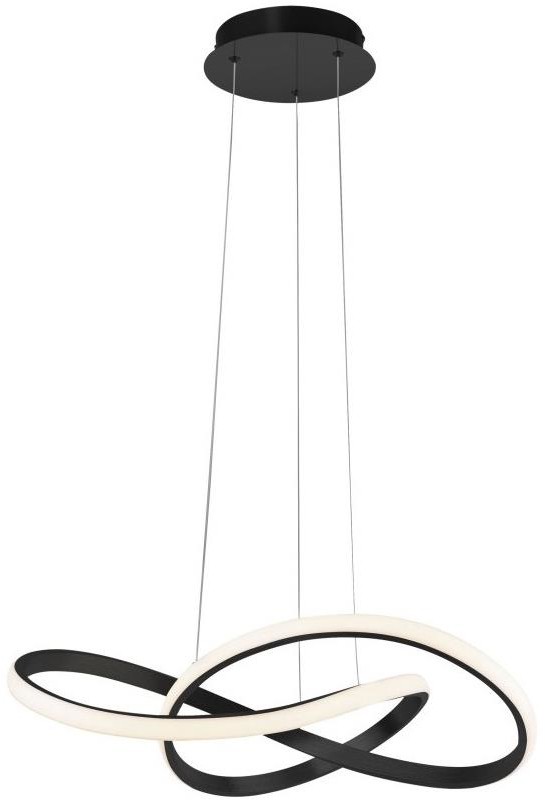 Paul Neuhaus Designerska lampa wisząca czarna 57 cm z funkcją ściemniania  w tym LED - Viola Due