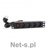 DigitalBOX Start.Lan listwa zasilająca rack 10 pozioma 4 gniazda E 16A (STLPDU04C-F-H1U-1.8)