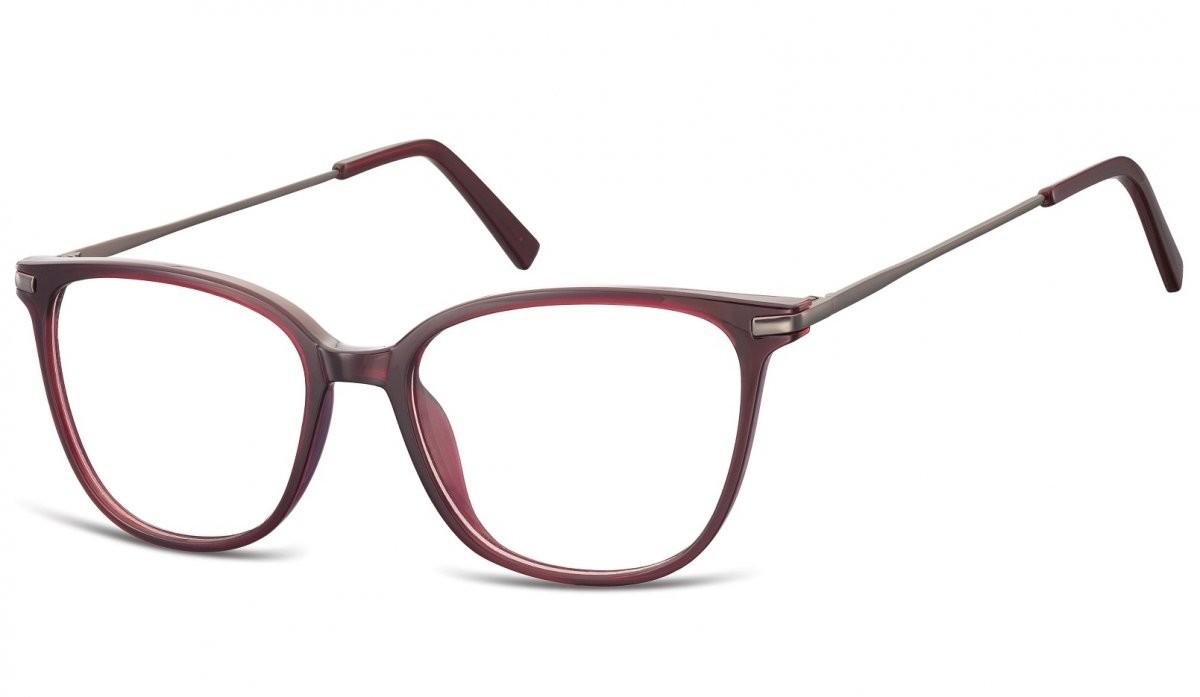 Sunoptic Oprawki zerówki korekcyjne Nerdy Unisex AC26D bordowe AC26D