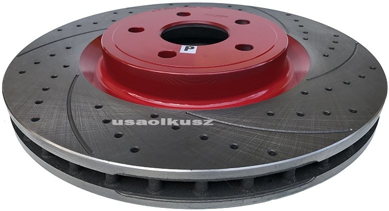 ATM Przednia WIERCONA nacinana tarcza hamulcowa 380mm RED Jeep Grand Cherokee SRT 2012 2540S