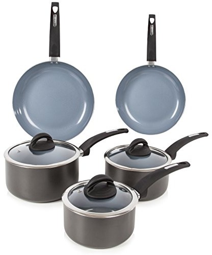 Tower Wieża t80302 zestaw garnków, z powłoką z ceramiki, Grafitowy, Szary, 5 części T80303