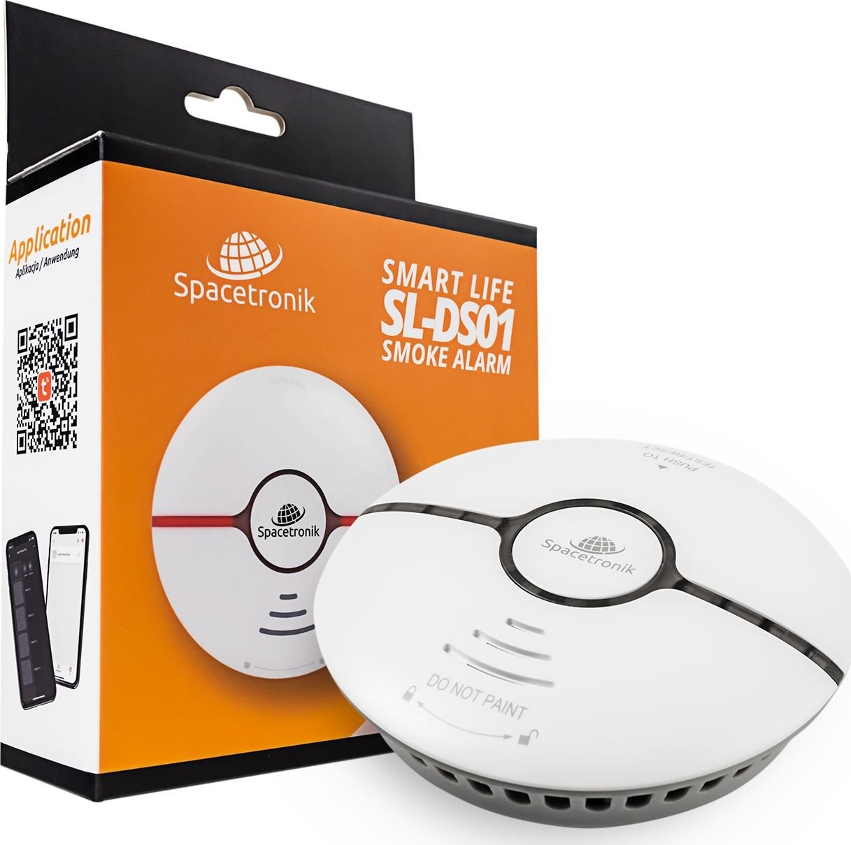 Spacetronik Bezprzewodowa czujka dymu Wifi Smart Life Aplikacja na Smartphone Tuya Spacetronik SL-DS01 SL-DS01