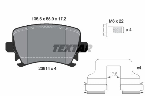 TEXTAR Klocki hamulcowe - komplet 2391401