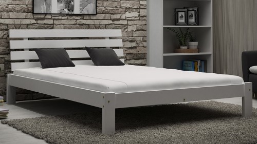 Magnat Meble Łóżko sosnowe Klara 140x200 BIAŁE