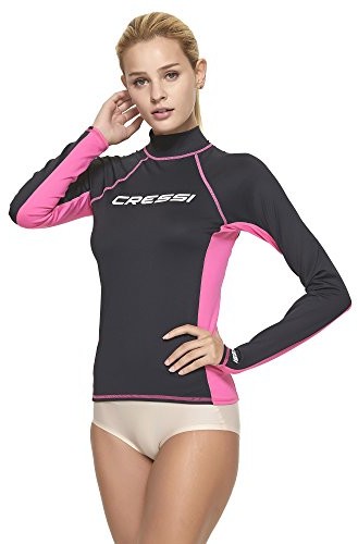 Cressi damskie Lady Long Rash Guard do pływania surfowania po Internecie nurkowania-długie rękawy, różowy, XL/5 (44) XLW474405