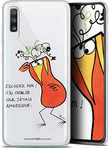 Samsung Caseink Etui ochronne do Galaxy A70, ultracienkie, motyw: amnezyjskie shadoks CPRNTSKA70AMNESIA