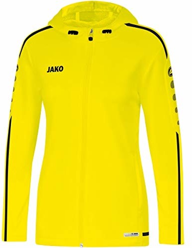 JAKO Striker 2.0 damska kurtka z kapturem, neonowo-żółta/czarna, 40