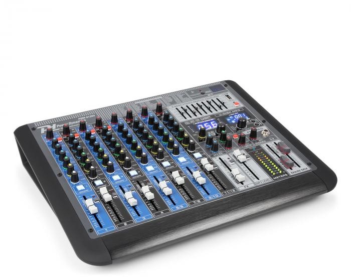 Power Dynamics PDM-S1204 12-kanałowy mikser muzyczny DSP/MP3 port USB odbiornik BT Sky-172.624