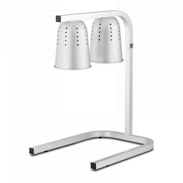 Royal Catering Lampa grzewcza do potraw regulowana wysokość 2 żarówki aluminium RCPWB-500I