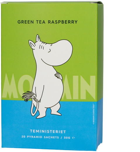 Teministeriet Teministeriet Moomin Green Tea Raspberry Herbata 20 piramidek 0200000940