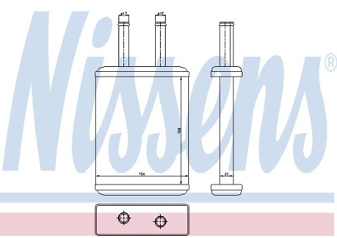 NISSENS Wymiennik ciepła, ogrzewanie wnętrza 76502