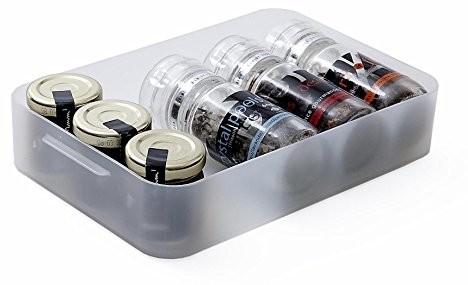 Rotho Sundis 1429800096 Pure Opbergbak uit kunststof, organizer voor kantoor, keuken, badkamer, enzovoort, A5-formaat vlak, 24,2 x 15,5 x 4,7 cm, transparant 1429800096