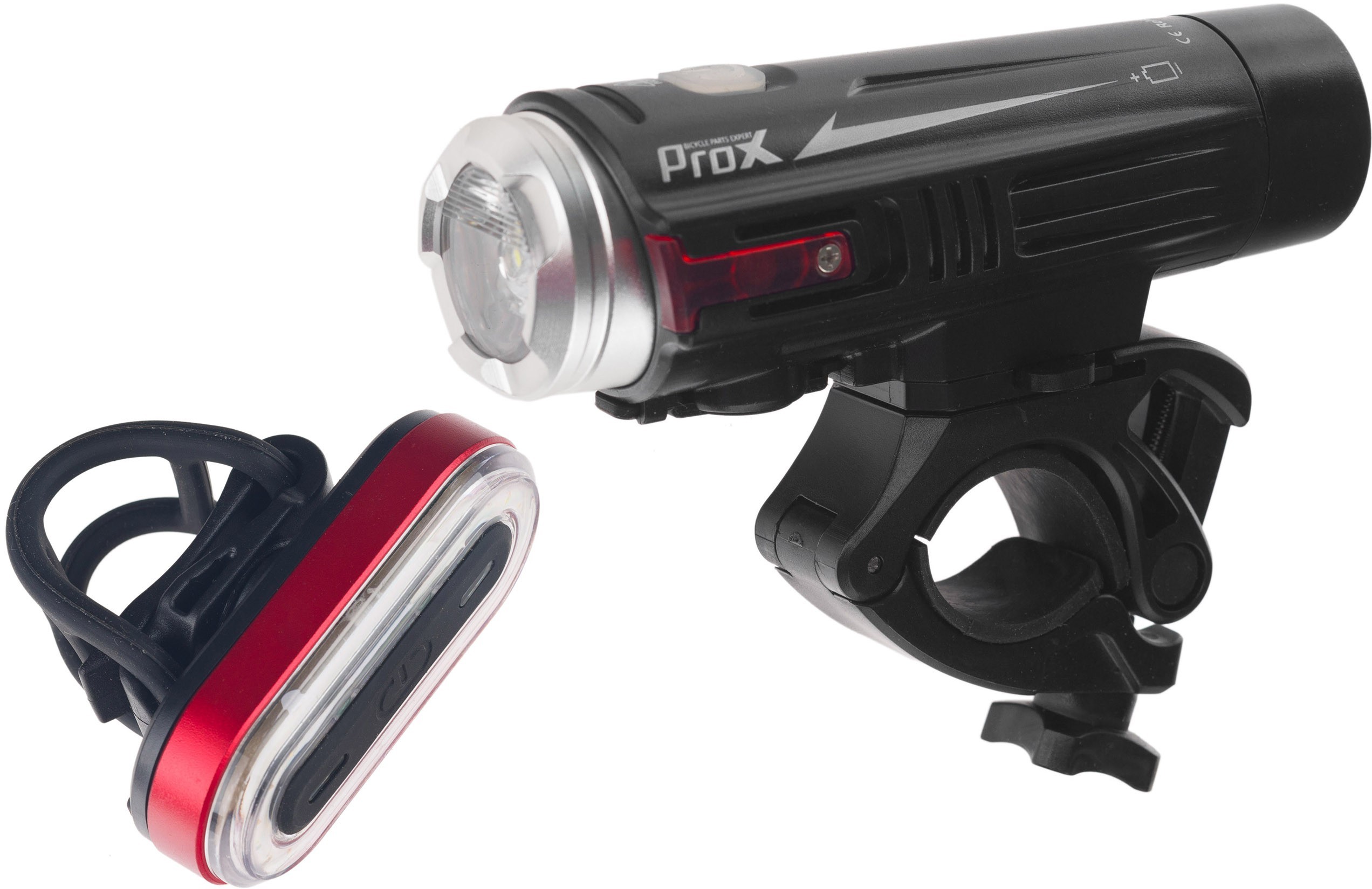 PROX Lampa p+t /akumulator/ CRATER SET USB 880+50Lm, czarna