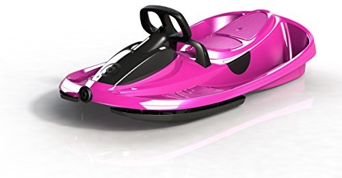 Plastkon Stratos sanki z kierownicą, dziecięce, różowy, jeden rozmiar