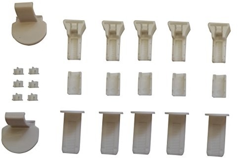 K-home K-Home Palma.01. SB wsporników zaciskowych i akcesoria zestaw zestaw na Klemmfix plisowane, z tworzywa sztucznego, 3,5 x 2 x 4 cm, biały Palma.01.SB