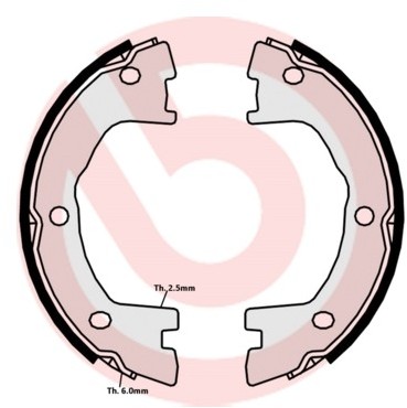 BREMBO Zesatw szczęk hamulcowych, hamulec postojowy S A6 508