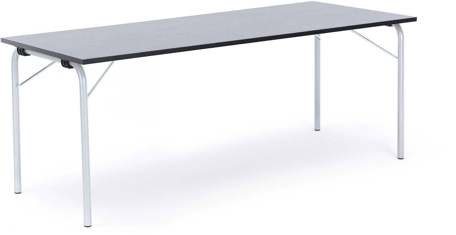 AJ Produkty Foldable table Nicke 1800x700 Forbo marmoleum decibel Vulcanic ash 387