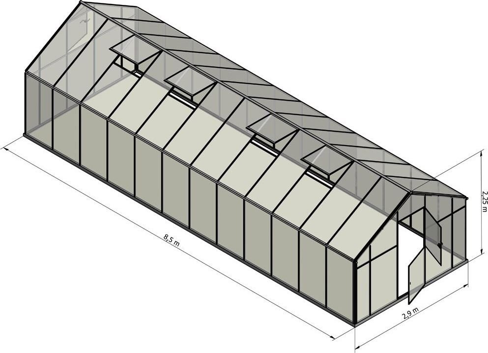 Emaga Szklarnia Sanus XL-24 poliwęglan 6mm E-10203