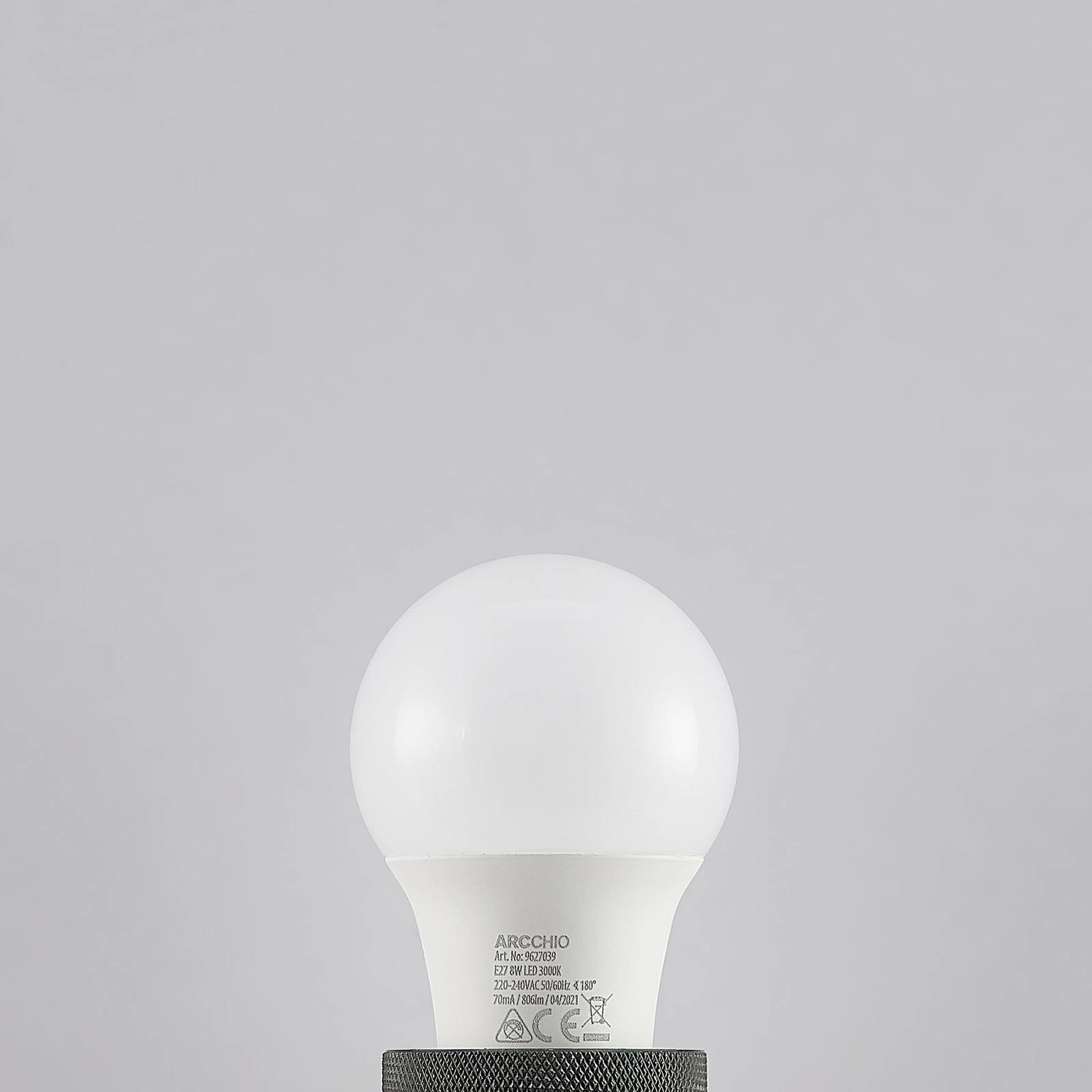 ARCCHIO Żarówka LED E27 A60 8W 3 000 K opalowa