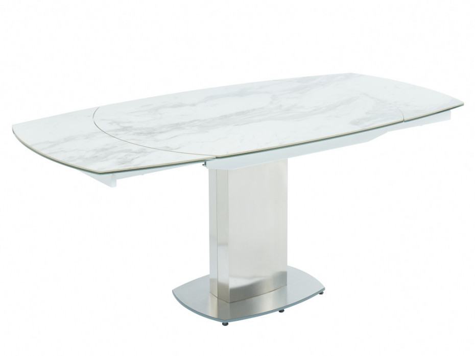 Unique Vente Rozkładany stół do jadalni TALICIA - 4 do 6 osób - Ceramika i stal