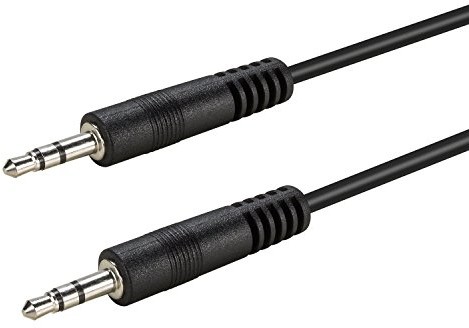 ecabo Przewód audio jack stereo  wtyczka jack 3,5 MM 0,25m czarny 10002