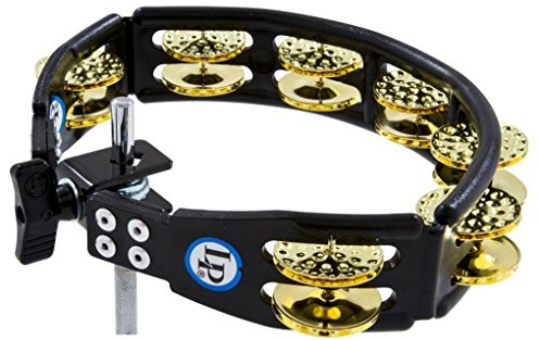 Latin Percussion LP861582 przyciemniane mosiężne dżingle cyclops Tamburyn - czarny LP861582