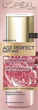 Loreal Paris Płynna esencja rozświetlająca do twarzy Złoty wiek 60+ - Age Perfect Golden Age Glow Re-Activating Essence