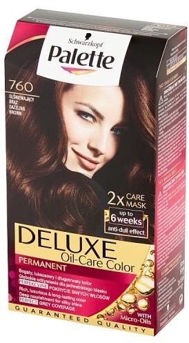 Schwarzkopf PALETTE_Deluxe Oil-Care farba do włosów trwale koloryzująca z mikroolejkami 760 Olśniewający Brąz p-3838824256603