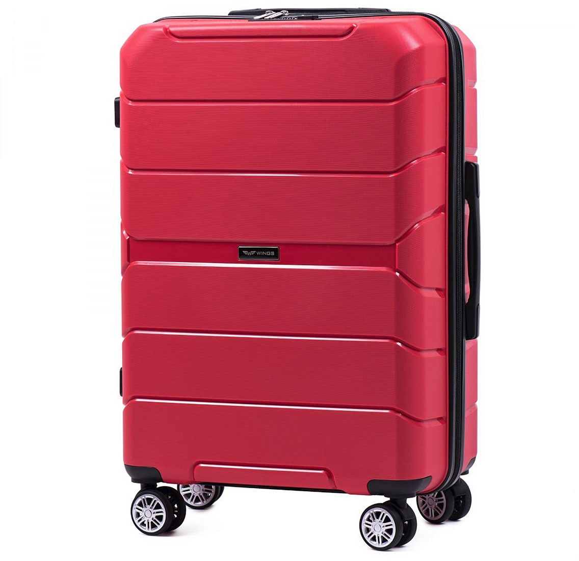 Wings Średnia walizka twarda z polipropylenu PP05 red P1570