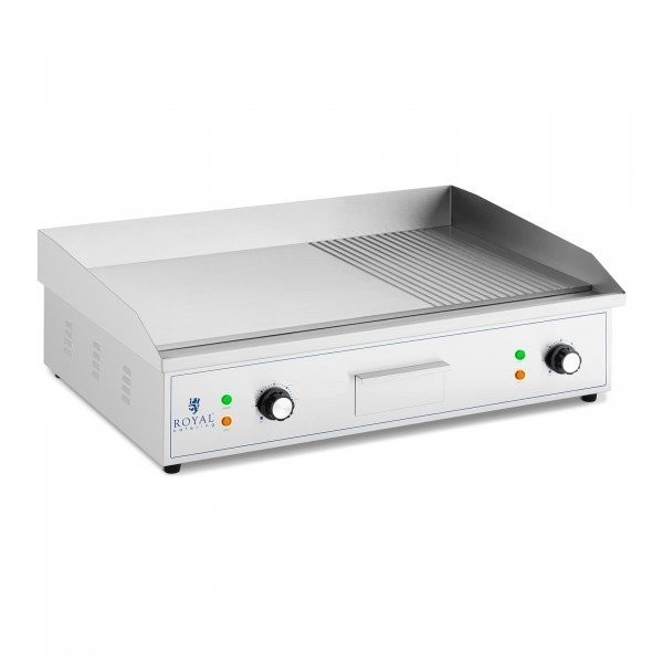 Royal Catering Płyta grillowa 727 x 420 mm gładka 3000 W RCPG51-M