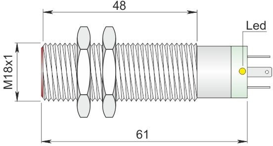 ORNO indukcyjny 18 mm SI18-C5 PNP NO+NC K I18000067