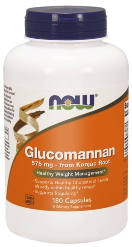 Now Foods Glucomannan błonnik z korzenia Konjac 575 mg (180 kap) 4DBF-64243