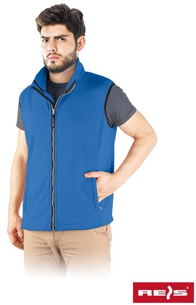 Reis VHONEY-M - bezrękawnik męski z polaru, kołnierz ze stójką - 17 kolorów - S-3XL.