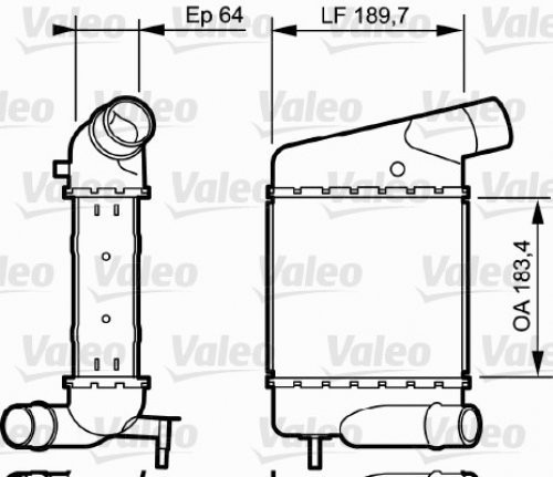 Valeo 818835 chłodnicą powietrza doładowującego 818835