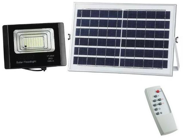 V-tac LED Zewnętrzba lampa solarna LED/25W/3,2V 6000K IP65 + pilot