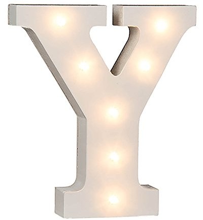 Out of the Blue Oświetlone drewniane litery, cyfry i znaki od A do Z i 0  1 z oświetleniem LED 57/6098