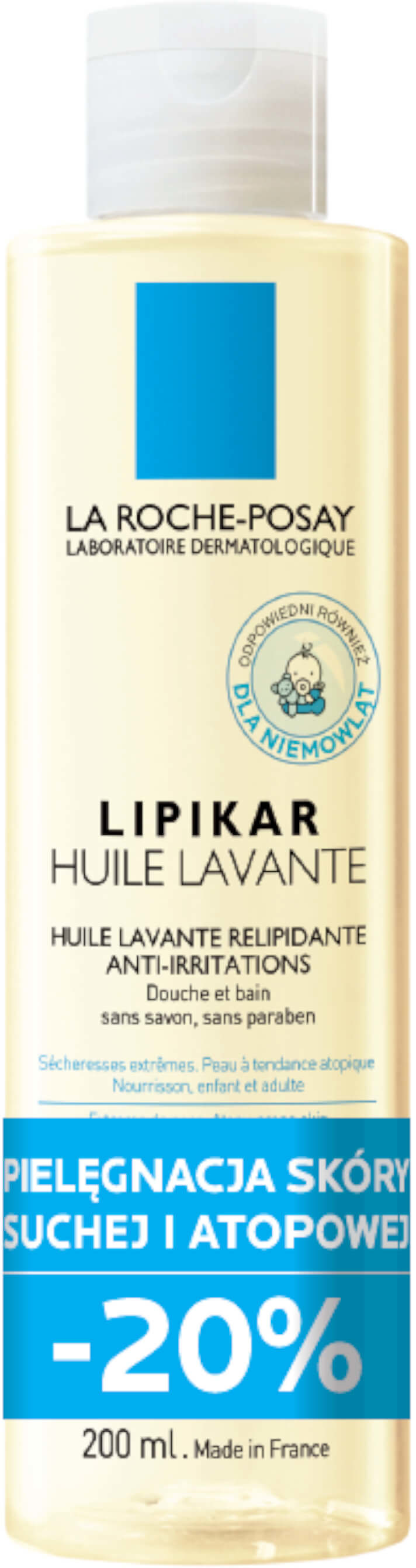 La Roche-Posay Lipikar Huile Lavante AP+, olejek myjący uzupełniający poziom lipidów 200ml 7078236