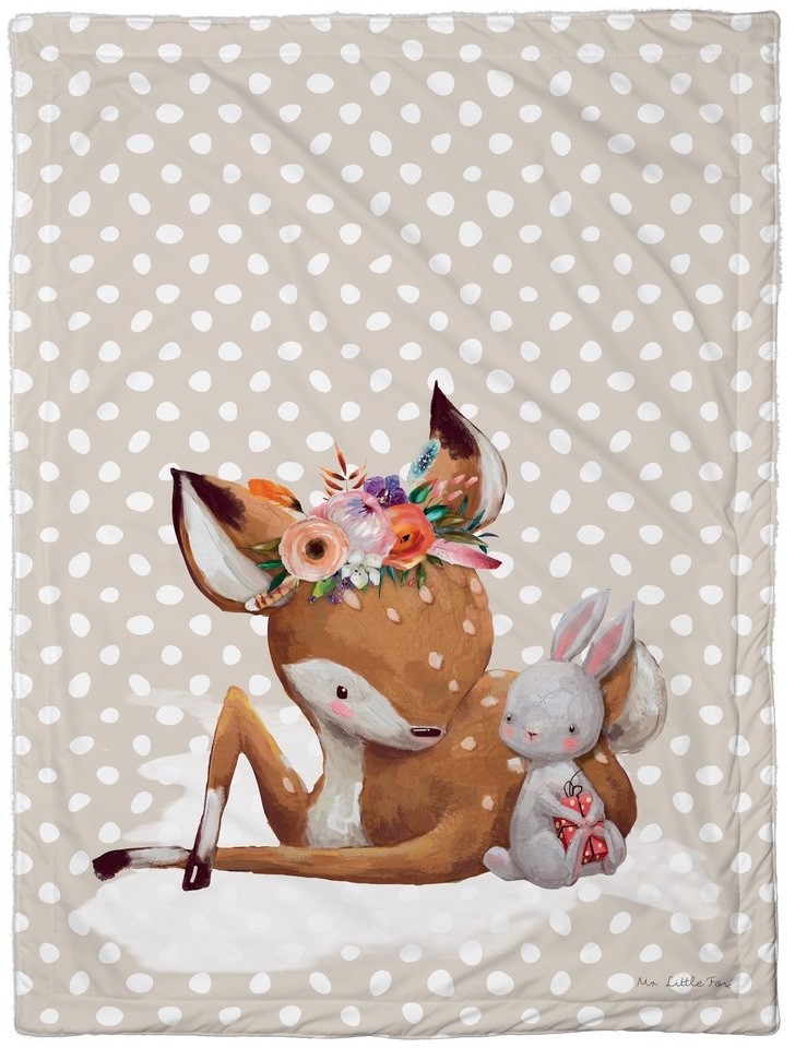 Butter Kings Koc dziecięcy Forest school doe and her friend, 75 x 100 cm