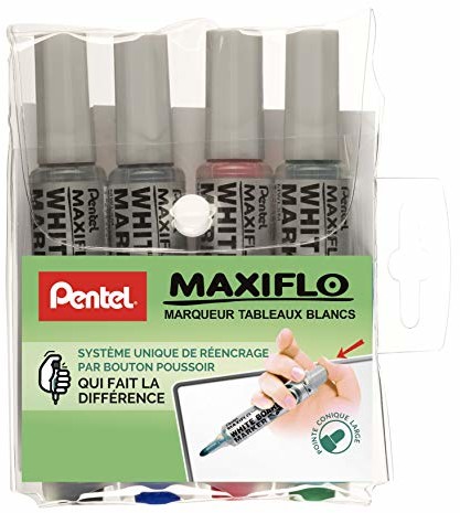 Pentel Maxiflo Whiteboard Marker szt. etui końcówka okrągła duże
