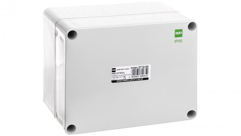 Elektro-Plast nasielsk INDUSTRIAL Puszka hermetyczna n/t 170x135x107 IP65 szara 2712-00 2712-00