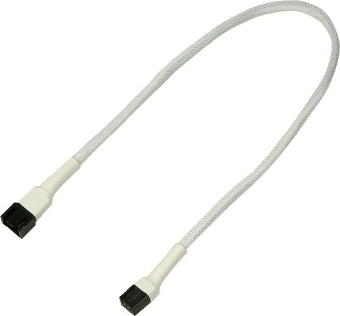 Nanoxia Kabel zasilający 3-Pin Molex przedłużacz 30 cm white - 900400000