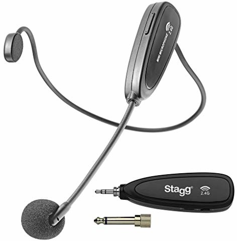 Stagg SUW 12H-BK 2,4 GHz bezprzewodowy zestaw słuchawkowy SUW 12H-BK