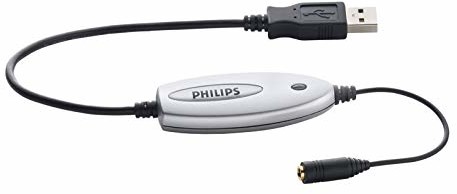 Philips LFH9034 USB Audio Adapter do słuchawek lub głośników z wtyczką Jack 3.5 MM,, antracyt/srebrny