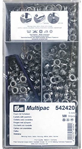 Prym Prym oczka i podkładki, 5,0 mm, w kolorze srebrnym, 5 mm PRYM_542420-1